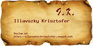 Illavszky Krisztofer névjegykártya