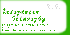 krisztofer illavszky business card